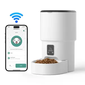 Smart WiFi Pet Feeder 4L, APP Controlled Automatic Cat Food Dispenser, Programmable Feeder with Timer for Multiple Meals