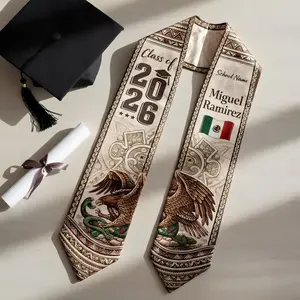 Mexican Graduation Stole, Hispanic Heritage Graduation Sash, Custom Mexico Flag Stole, Personalized Latino Graduation Stole, Class of 2026