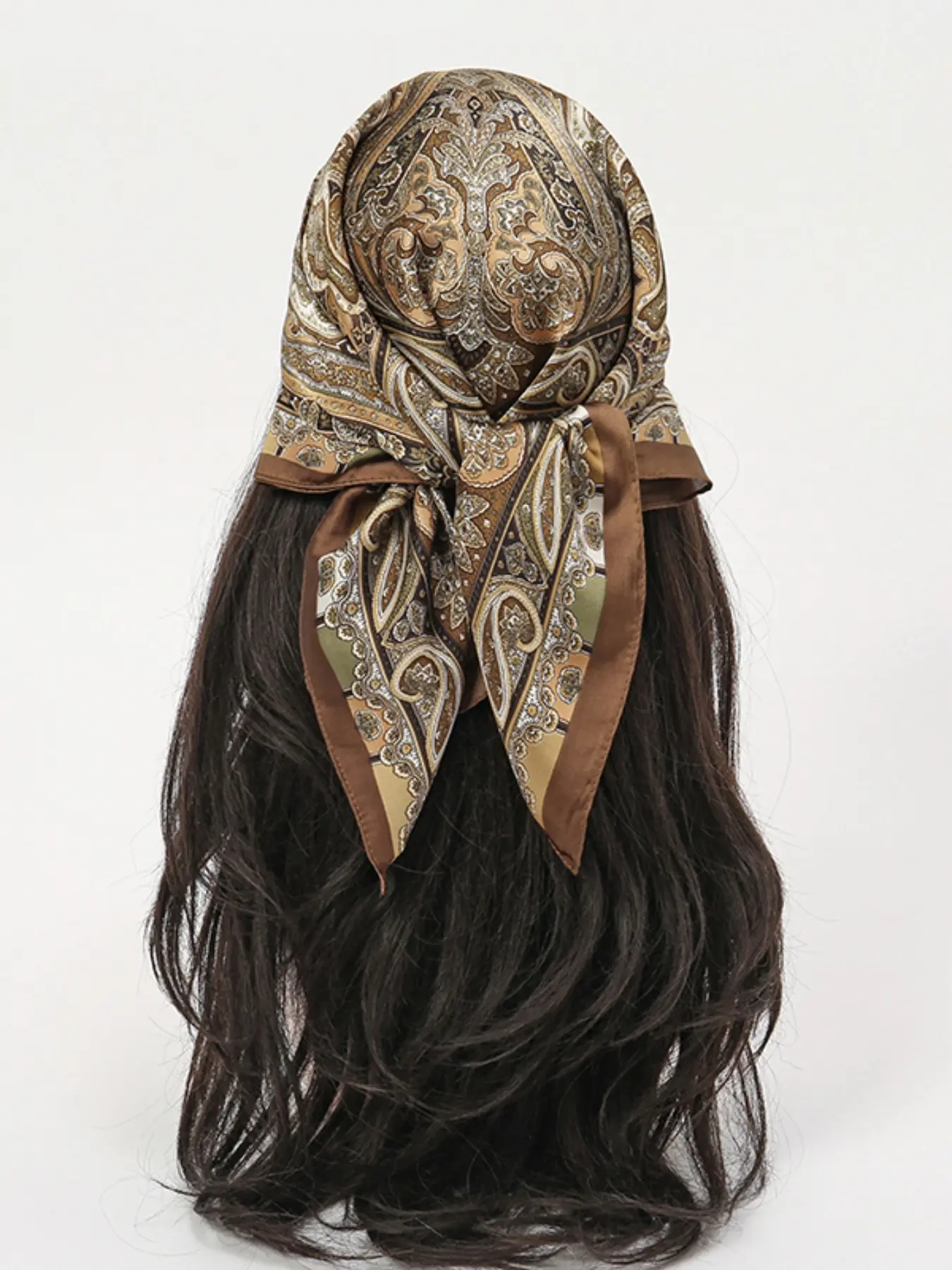 Women's Fashion Printed Boho Style Scarf 70*70cm New Silk Satin Square Scarf, Elegant Accessory for All Seasons, Stylish Head Wrap, Head Scarves and Hairband Bandana