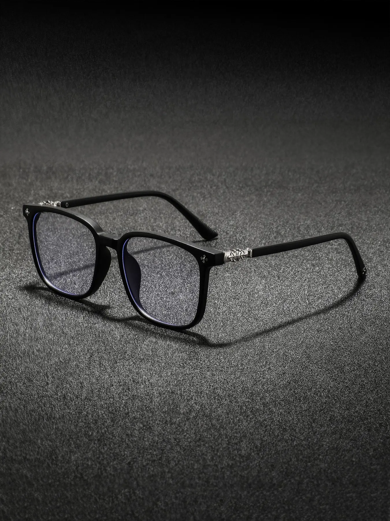 Men's PC Square Frame Glasses, Simple Casual High-End Fashion, Classic Sand Frames, Trendy Style, Square Eyed Glasses, Square Eyeglass Frame, Square Frame Eyewear, Fashionable Frames Glasses, Trendy Casual Eyeglasses