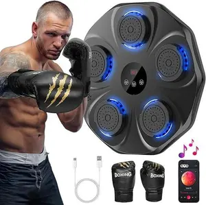 2024 limited edition intelligent music boxing machine with  boxing gloves, wall mounted home and gym workouts