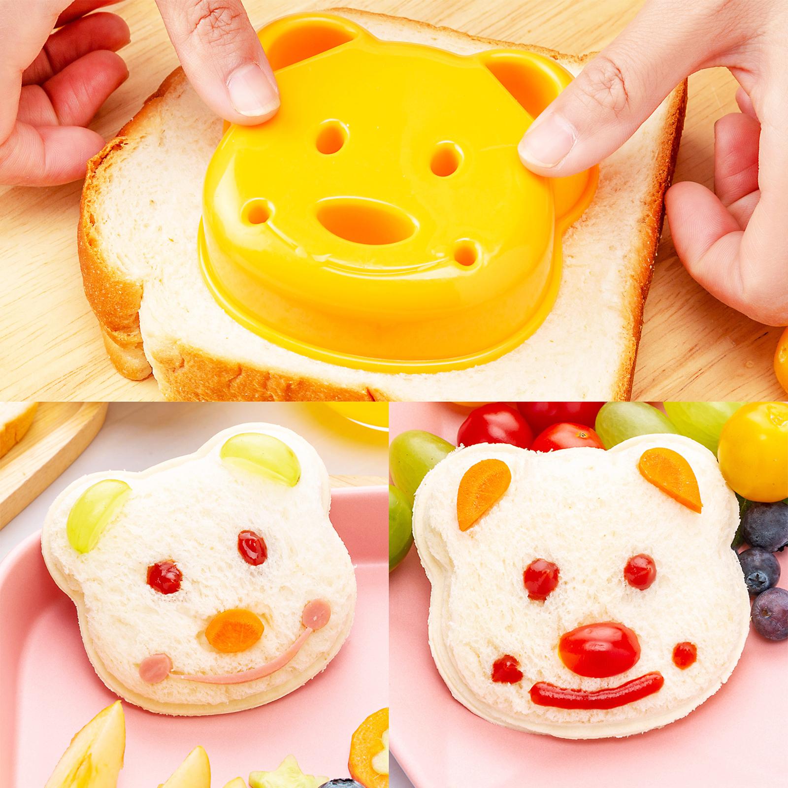 48Pcs Cute Shapes Sandwich Cookie Cutter Set with Food Picks Fruit Vegetable Cutter Mold for Kids Bento Box Lunch Box Creative Mealtime Fun