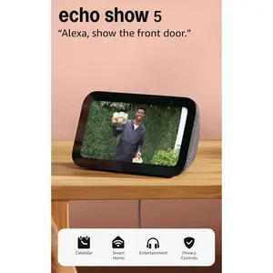 Amazon Echo Show 5 (Newest Model), Smart Display, Designed for Alexa+, 2X the Bass and Clearer Sound, Charcoal