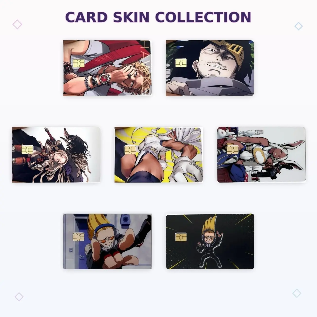 My Hero Academia Hawks Aizawa Mirko & Present Mic Card Skin Collection, MHA Anime Credit Debit Card Sticker, Hero Character Vinyl Card Cover