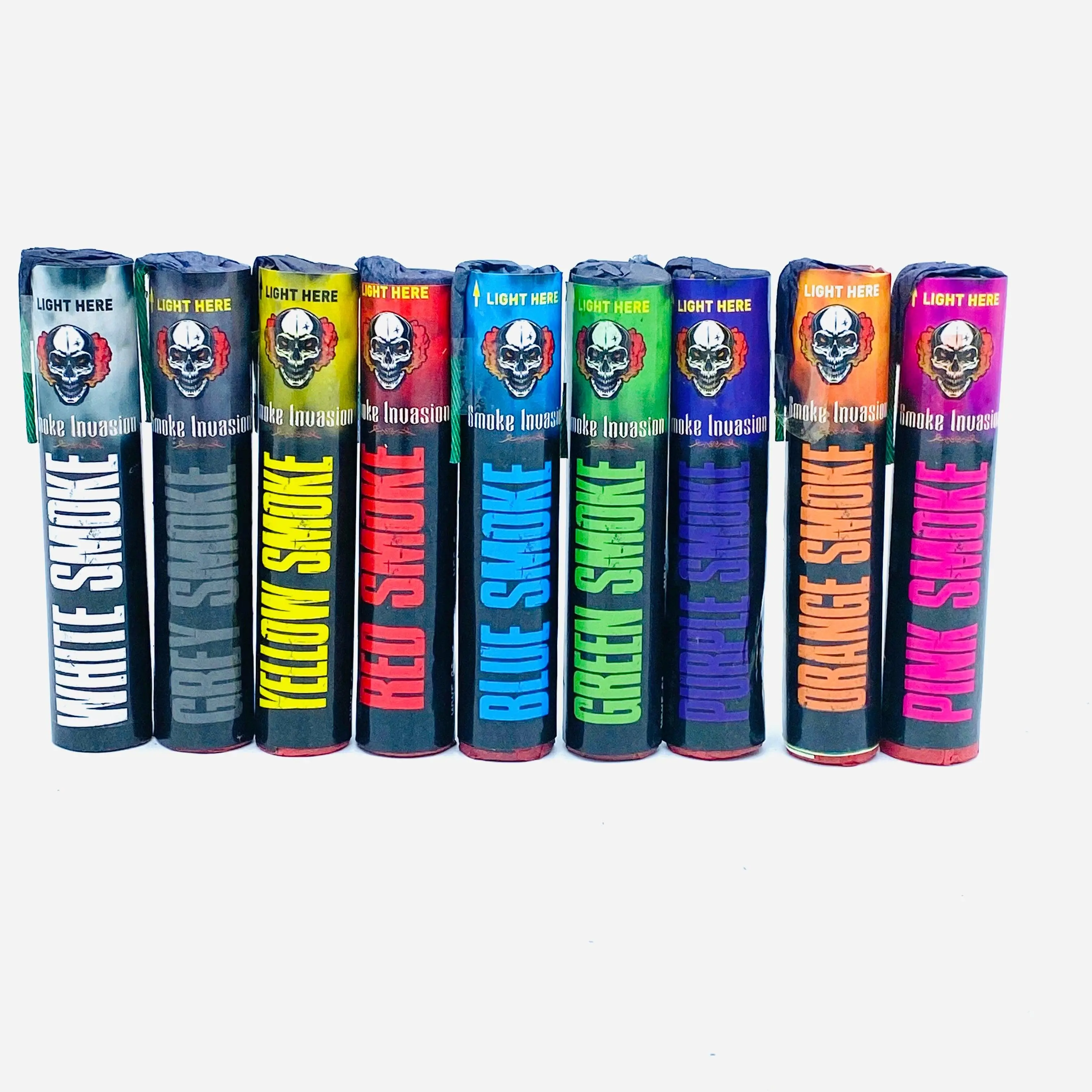 Color Smoke Bombs for Photography Gender Reveal Party Graduation Weddings Red Blue Pink Purple Orange Yellow Green Gray White 4" Tall 3/4" Diameter 35-40 Seconds Duration