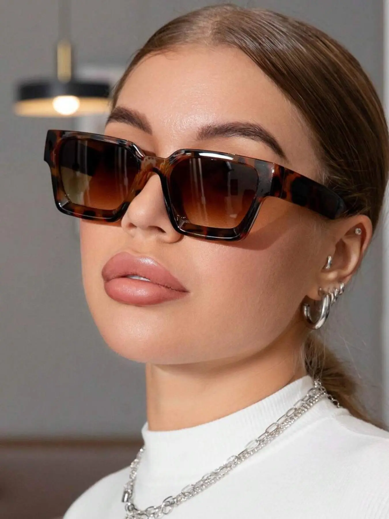 Unisex Vintage Square Frame Sunglasses, Trendy Casual Sunglasses for Everyday Use, Fashion Accessories for Outdoor Activities, Stylish Glasses, Trendy Shades, Fashionable Sunglasses