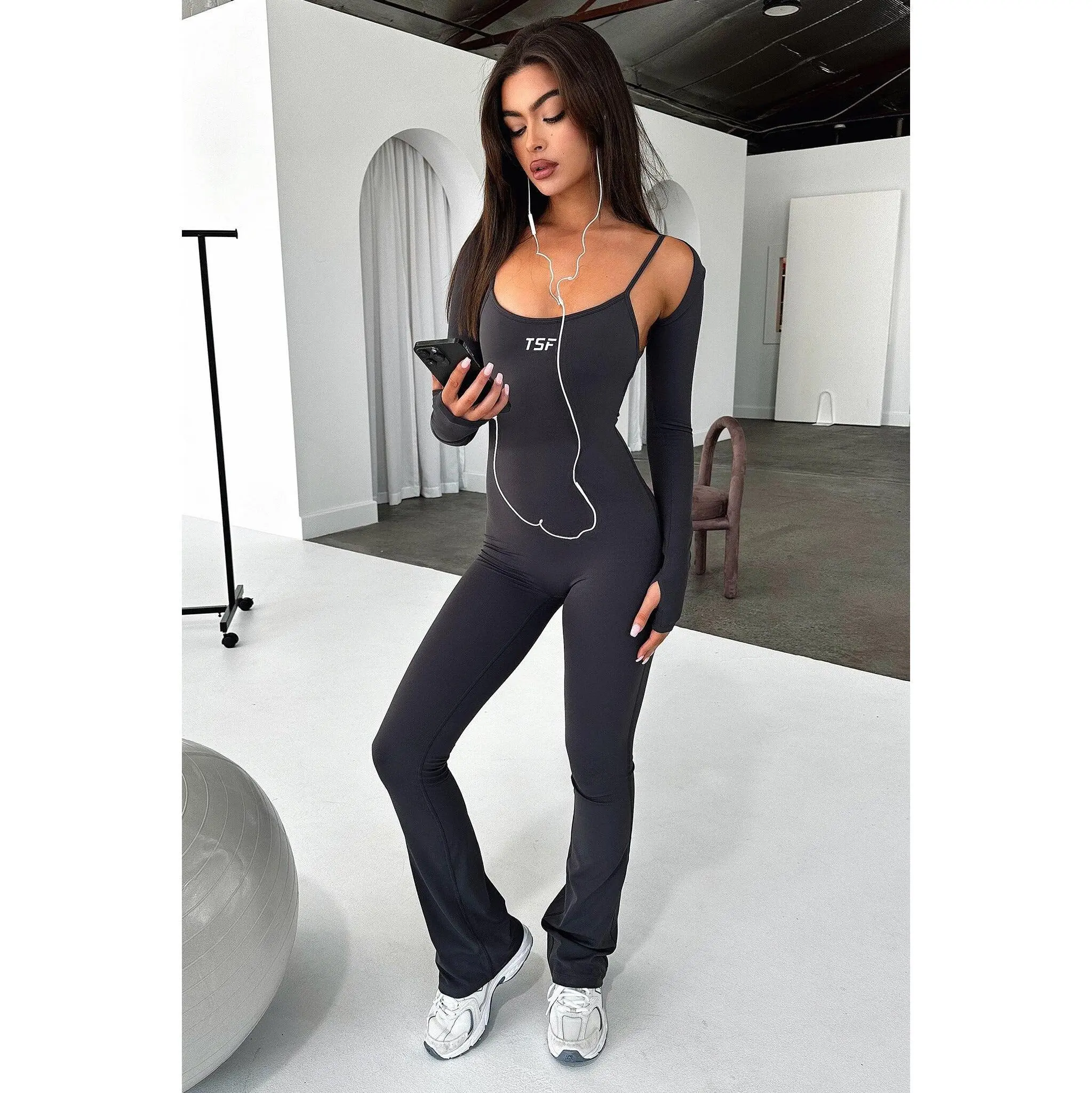 Lawson Flare Jumpsuit - Grey