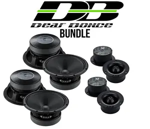 Deaf Bonce Car Audio Bundle | (2) Apocalypse AP-M61SE PRO 6.5" Mid-Range Speakers (Pair) + (2) Machete MFT-25 Mini Tweeters (Pair)