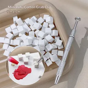 1cm mini tofu block  enhancement gradual change sponge patting glue special halo dye powder blusher small square grab pen tech equipment spring nail enthusiast beginner kit