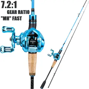 Sougayilang Fishing Rod and Reel Combo, Medium Heavy Fishing Pole with Baitcasting Reel Combo, 2-Piece Baitcaster Combo