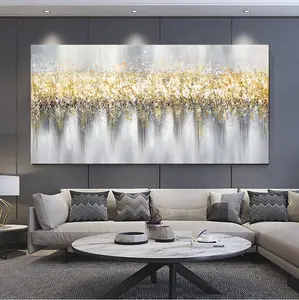 Abstract Flower Canvas Wall Painting Print FlowerModern Wall Art Yellow Abstract Wall Decoration For Living RoomBedroom Dining Room Home Office Decoration-thickness Of 1.5 Inches