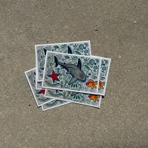 Handmade Shark Drawing - 4x6 Prints on Cardstock