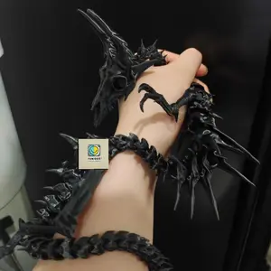 Articulated Dragon Skeleton – 3D Printed Fantasy Creature with Realistic Bones and Spikes