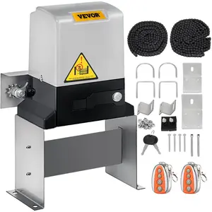 VEVOR Automatic Sliding Gate Opener 1400LBS with 2 Remote Controls, Gate Operator Hardware Kit for Security, Move Speed 43ft Per Min, Electric Rolling Driveway Slide Gate Motor