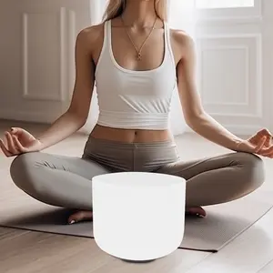2025 viral quartz singing bowl 432 440Hz clear sound for meditation healing frosted surface home yoga studio use