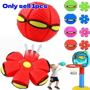 Stretchy Magic Flying Saucer Ball, Foot Step Deformation Ball, Outdoor Play Toy for Kids, Parent-Child Interaction Family Pet Toy