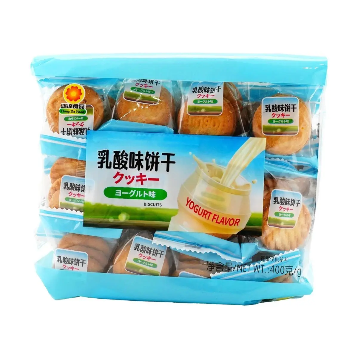 HONGDA Lactic Acid Flavor Cookies 400g - Deliciously Crunchy Snack for All Ages