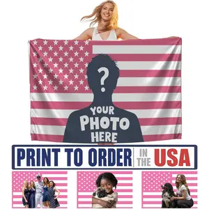 Xiao Custom Flag Pink American Flag Upload Your Picture - Personalized 2X3 Ft With Your Photo, Logo, Words or Text, Personalized Size (12x18in 2x3ft 28x40in 3x5ft), Print to Order in USA.chic design  room bedroom