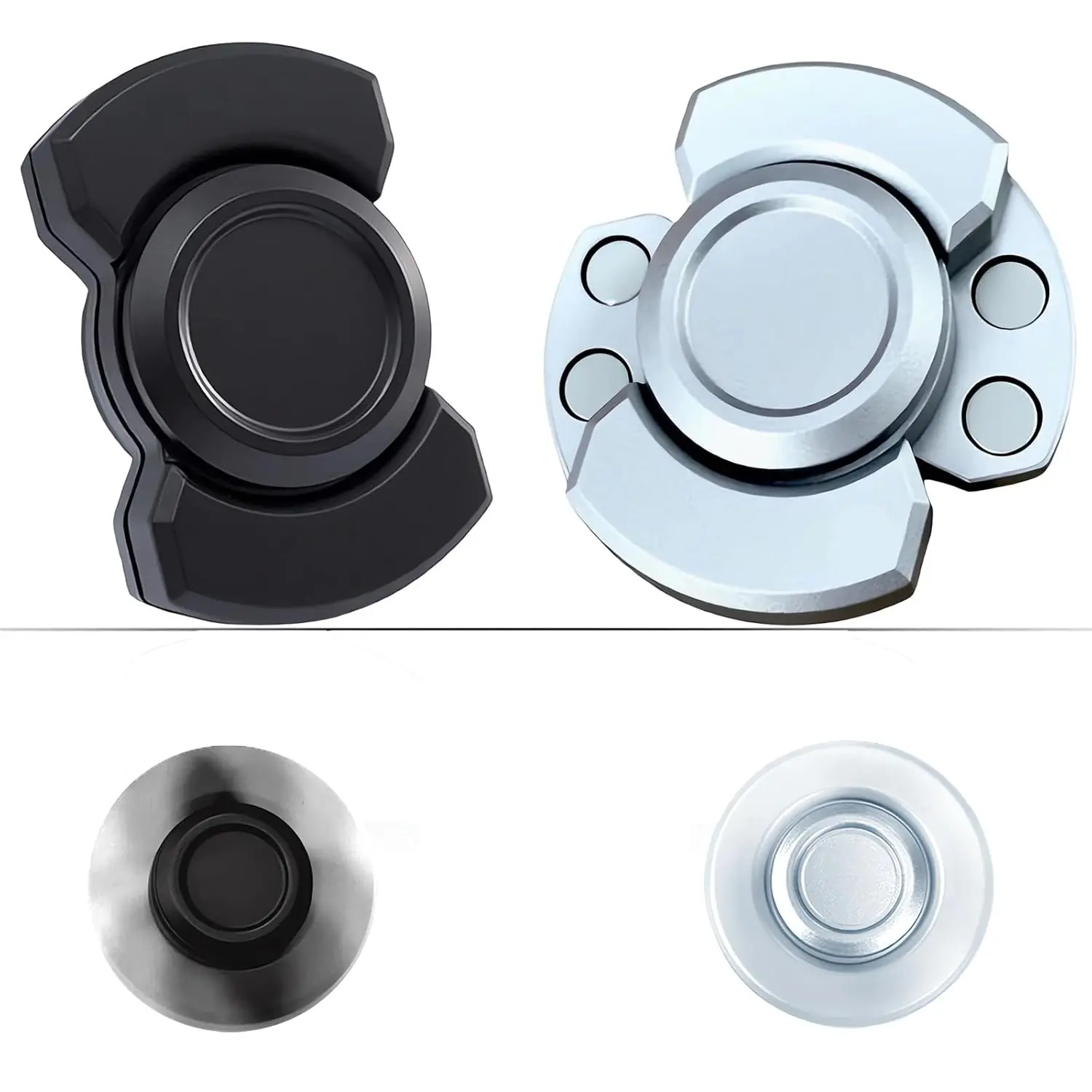 Metal Fidget Spinner Toy - 5.8in x 9.4in Portable Handheld Multi-functional Sensory Focus Tool, Stress Relief Clicker, Unisex Adults’ Calming Emotion & Concentration Booster, Party Gift, Calms Emotions