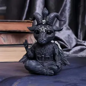 Mysterious Cat Statue with Wings, Resin Garden Decoration, Garden Gnome Statue, Home Decor, Room Decor, Desktop Ornament, Family Garden Decoration