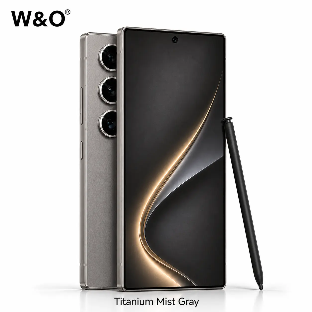 W&O Android 14 Smartphone with Accessories, 12GB+512GB, 6.8" HD+ Screen, 6800mAh Battery, 50MP Camera, Dual SIM, Stylus, Earbuds, Case, Screen Protectors & Fast Charger