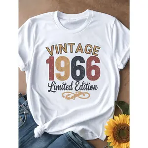 [100% Cotton] Vintage 1966 Limited Edition T-Shirt Retro Style Casual Wear Perfect For Nostalgia Lovers Trendy Timeless Design Great For Daily Outings Or Vintage Fashion Enthusiasts Looking For Unique Pieces