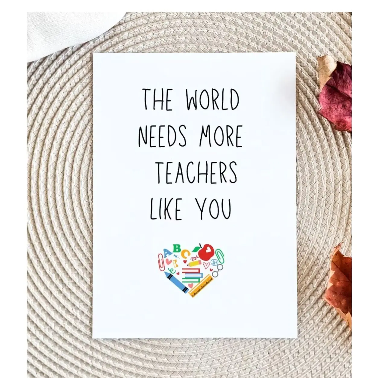 Teachers Appreciation Card, Teacher Gift, Thank You Card, Back To School Greeting Card, Gift For Teacher, Cute Teacher Card, Teacher Cards
