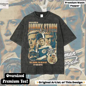Oversized Johnny Storm T Shirt Human Torch tee Fantastic Four First Steps Shirt  Shirt Joseph Quinn Shirt  world Shirt