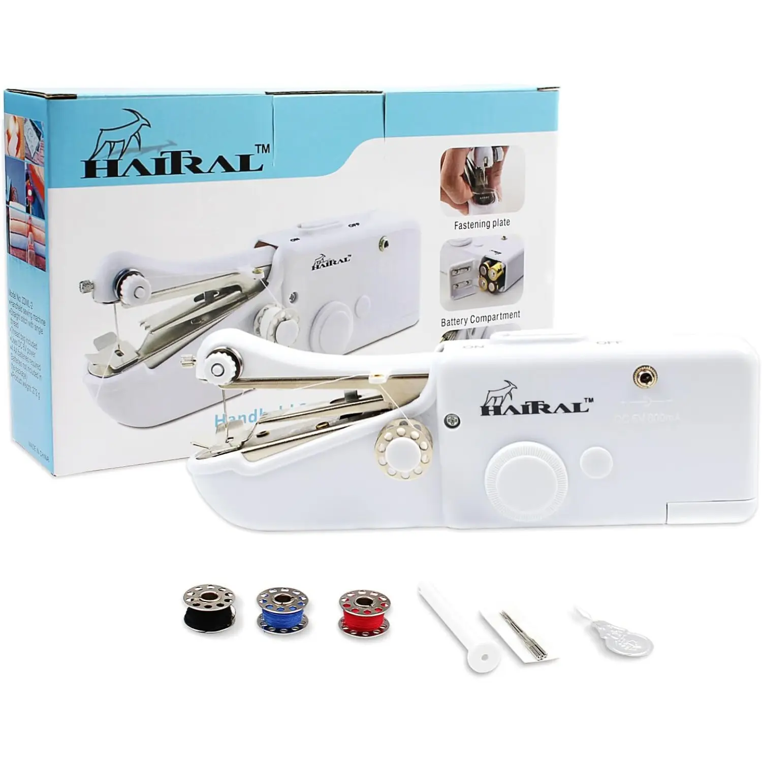 Beginner Handheld Mini-Sized Portable Multifunctional Sewing Machine Set - Home Sewing Tool for Hem Pants, DIY Fashion, Drapes, Travel Use, Fabric, Clothing, Denim, Leather, Hole Repair