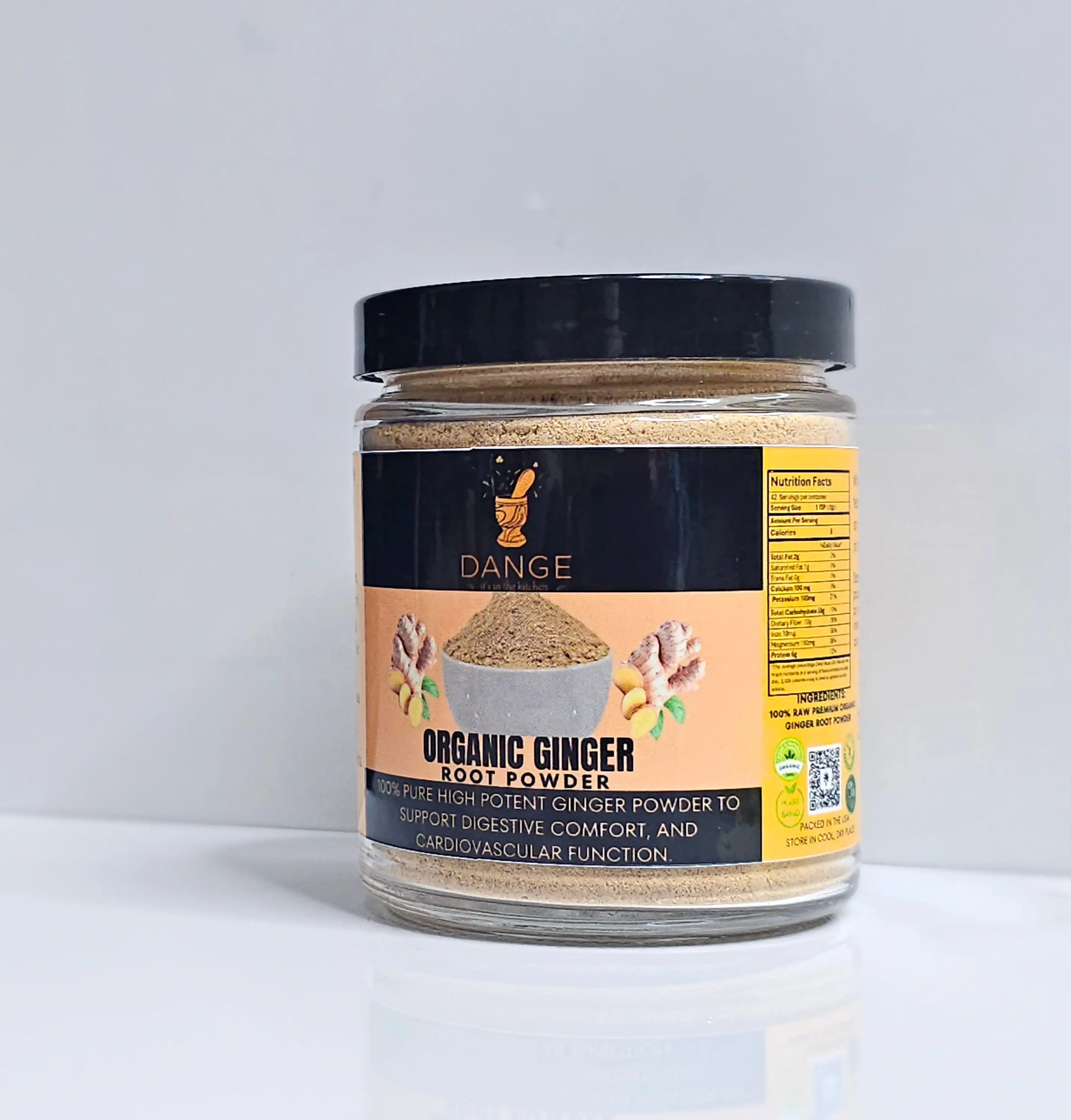 RAW ORGANIC ROOT GINGER POWDER-100% Raw Ginger Root Powder| Gingerol| All Natural| Great for Baking| Cooking & Tea| Spice & Seasoning| Keto| Vegan| Superfood| Great for Smoothies & Tea| 4oz