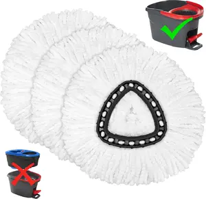 3 Pack For O-Cedar Microfiber Spin Mop Replace Heads Easywring Mop Head Refills Easy Cleaning & Use for Floor  Machine Washable dealsforyoudays
