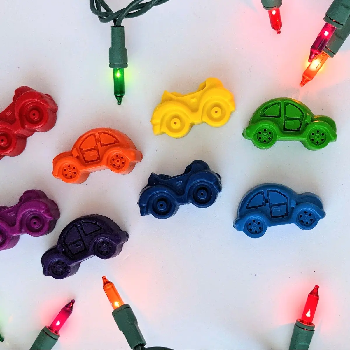 Car and Motorcycle Christmas Crayon Set Durable Colorful