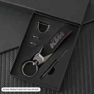 Suede Leather Motorcycle Emblem Keychain, Auto Logo Keyring for Ktm Models, Perfect Gift for Friends, Men & Women, Stylish Keychain, Car Accessories