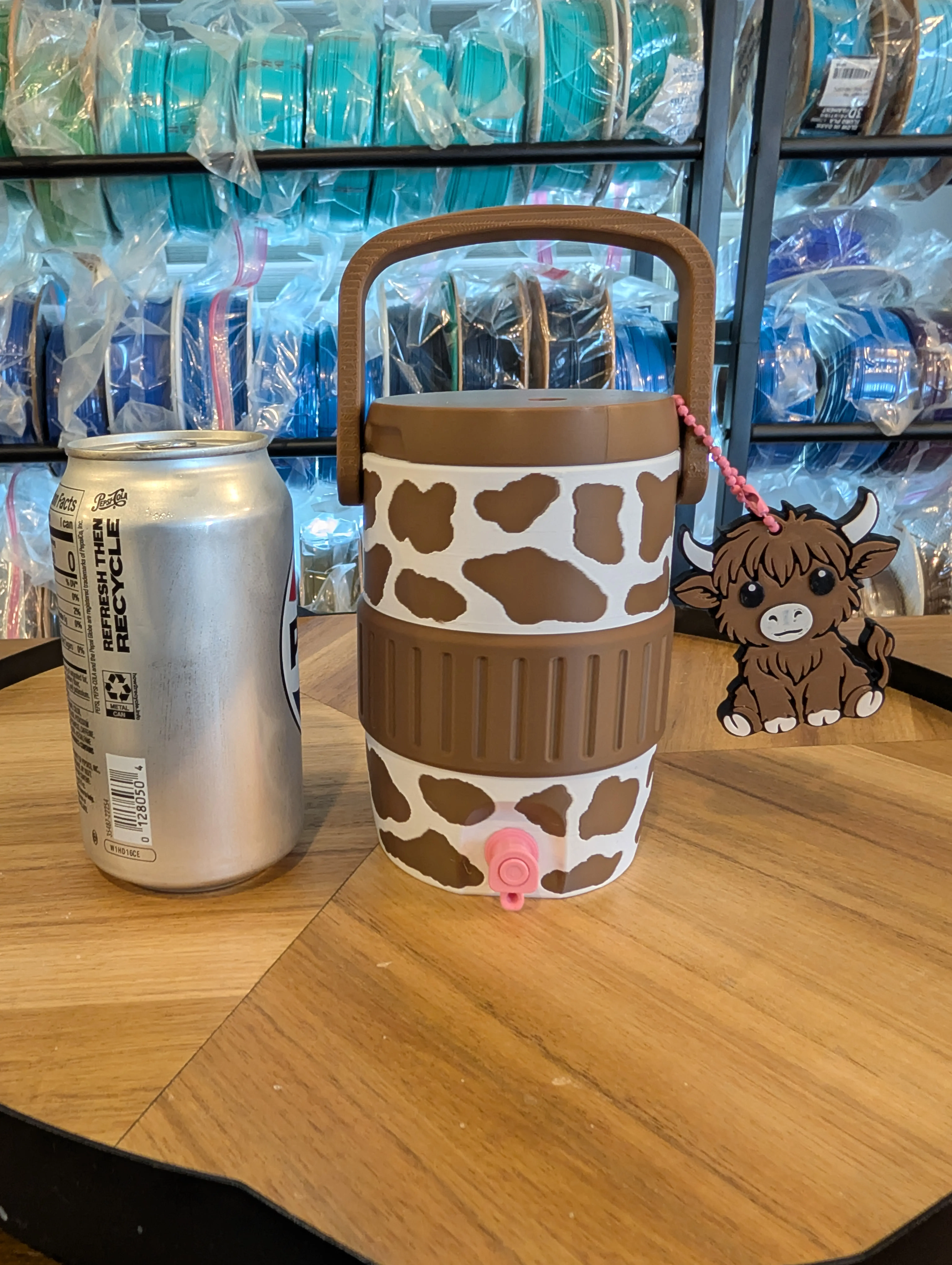 12 oz. Cow Can Koozie and Nail Saver Can Opener
