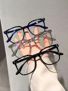 Simple Anti-blue Light Eyeglasses for Everyday Use, Basic Square Frame Fashion Eyeglasses for Women & Men, Fashion Eyeglasses for Work, Daily Decor, Perfect for Student Daily Use