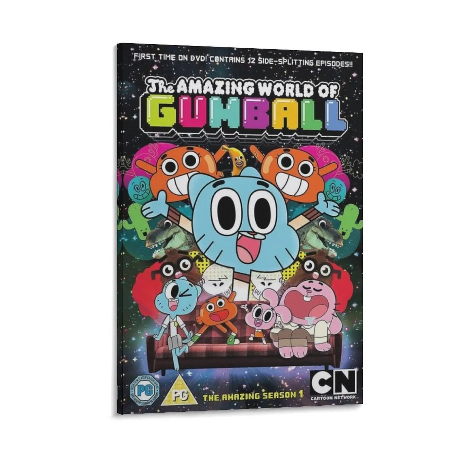The Amazing World of Gumball Poster Art Canvas Poster Bedroom Decor Sports Landscape Office Room Decor Gift Frames Ornaments Wall Decoration