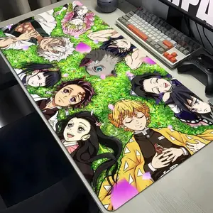 Kimetsu no Yaiba Anime XXL Desk Mat Anti-Scratch Mouse Pad, Smooth Rubber Surface, Anti-Slip Base, Extended Keyboard Mousepad for PC Gamers, Ideal Accessory Gift, Anti-Scratch Mouse Pads