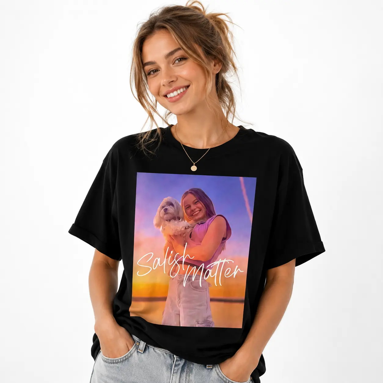 Salish Matter Sunset Portrait Art Graphic T-Shirt, 2026 New Fan Merch, Trendy Casual Clothes, Unisex Cotton Tee For Men Women