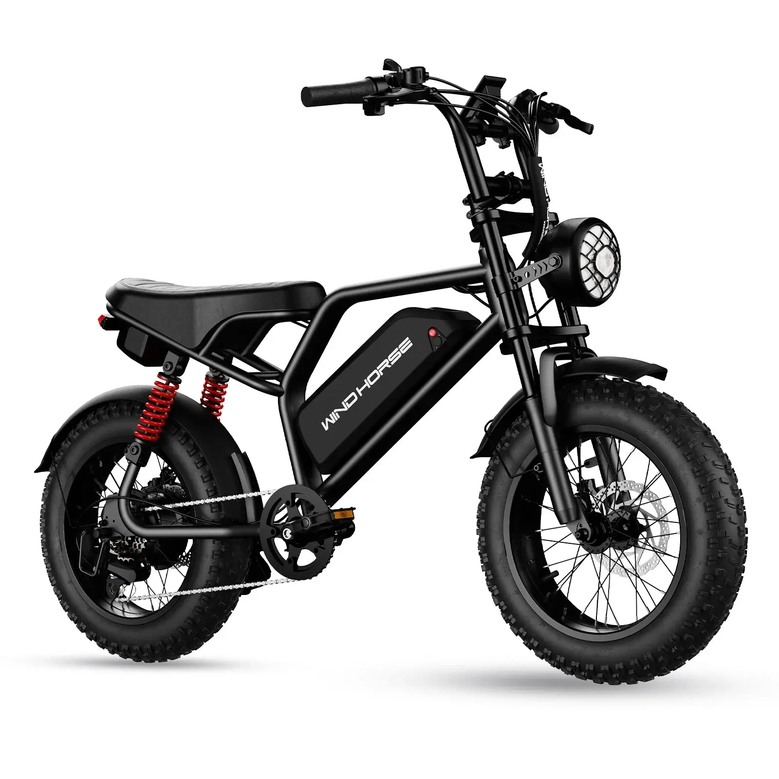 WINDHORSE V8SE Electric Bike (Ebikes) - 750W Motor - 48V 15.6Ah Removable Battery - 7-speed Drivetrain - Full Suspension Cycling Leisure Outdoor Recreation Equipment