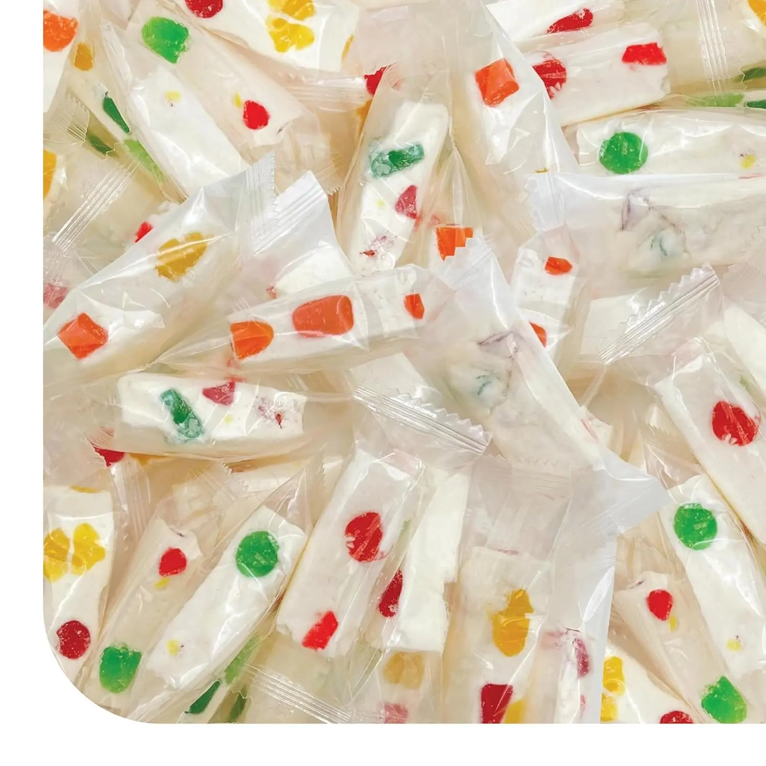 Jujube Nougat Candy 12 oz, 35 Count Individually Wrapped Chewy Candy with Fruit Jelly Pieces, Snack Candy for Candy Bowls, Gifts & Dessert Toppings