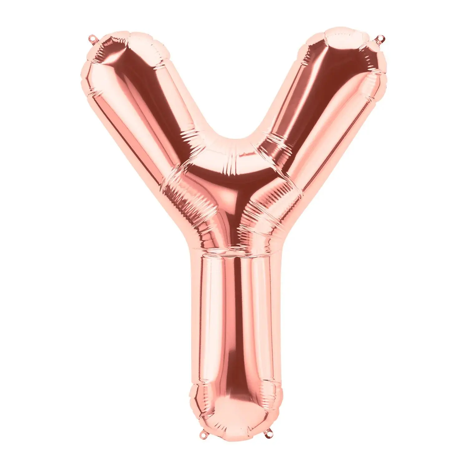 34 inches Shiny Glamorous Y-Shaped Rose Gold Letter Mylar Balloon, Ideal for Anniversary, Birthday Celebrations, Elegant