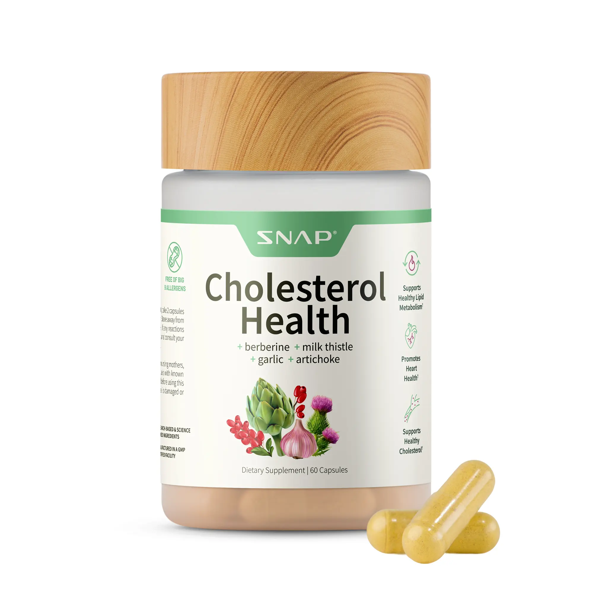 Snap Supplements - Cholesterol Health - Support Healthy Cholesterol Levels & Natural Heart Health - 3rd party tested Snap Supplements - Cholesterol Health - Support Healthy Cholesterol Levels & Natural Heart Health - 3rd party tested