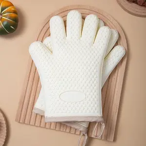 1PCS Anti-Heat Hand Cover Anti-scald Thickened Silicone Gloves Kitchen Anti-scald Anti-slip Silicone BBQ Heat Insulation Mitts