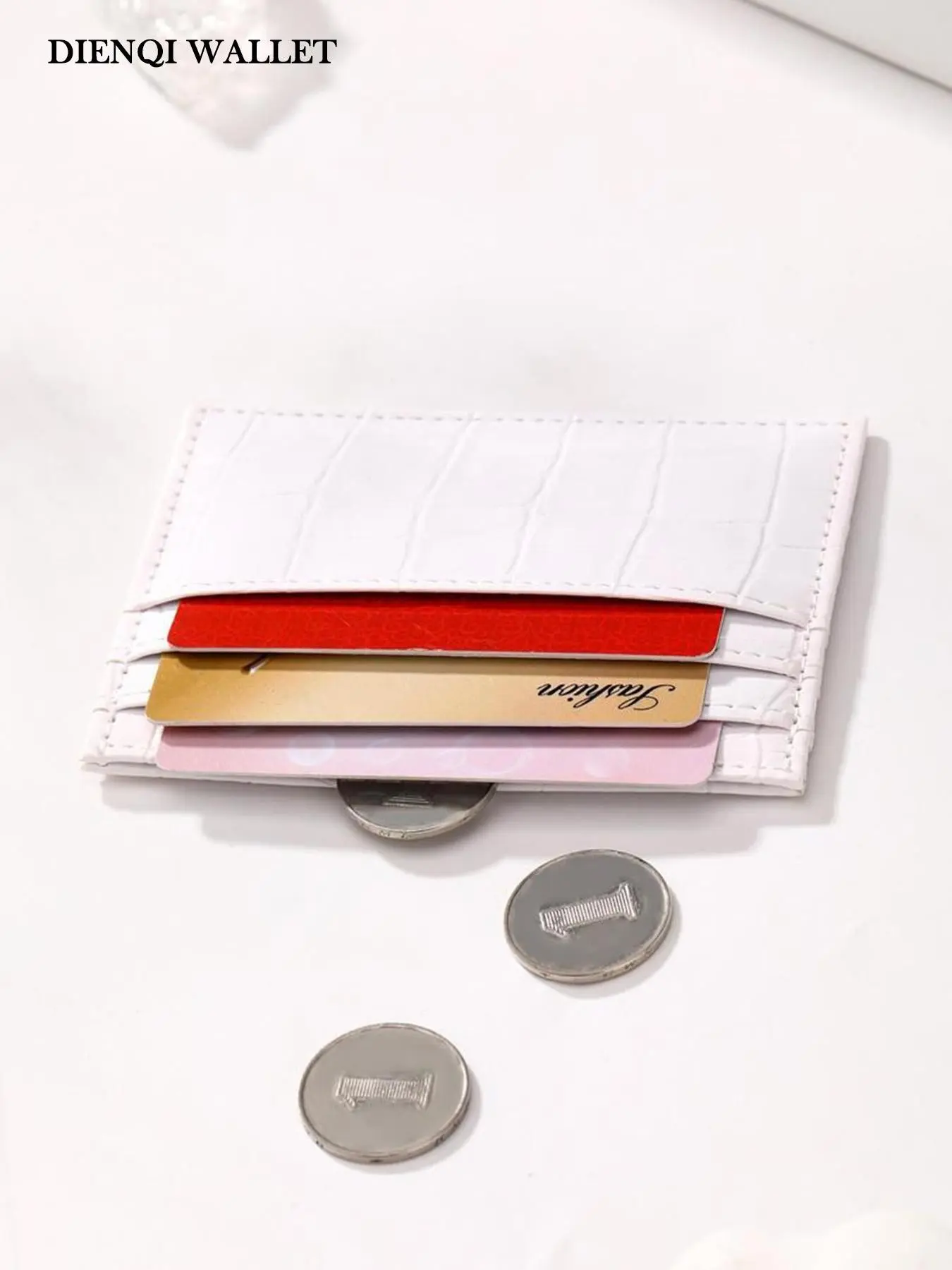 Men's Classic Slim Multi-slot Crocodile Pattern Wallet, Wallet Cards Storage, Casual Card Holder for Men Women, PU Leather Bank Credit Card Holders for Daily Use and Birthday Gift