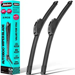 24"+22" Front Windshield Wiper Blades Replacement for 2004-2021 Nissan Titan 2012-2021 Dodge Charger OEM QUALITY Premium All-Season Automotive