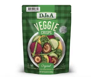 DJ&A Veggie Crisps Original, 8.8 oz. Nature's Veggie Snack, Mix of 6 vegetables Healthy Snacking Dry