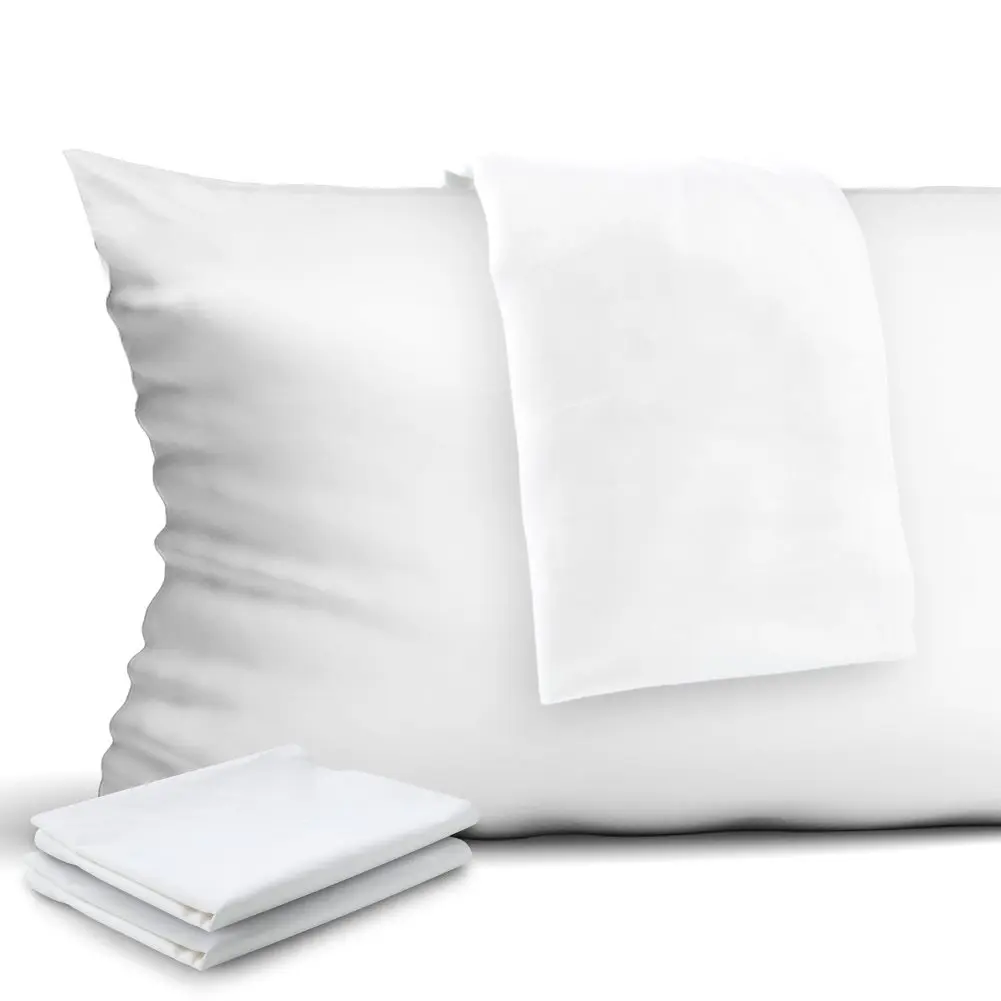 Gaomon King Size Pillow Protectors with Zipper Closure - 4-Pack 400 Thread Count 100% Egyptian Cotton White Cases (20x36 in) - Allergen Blocker for Luxurious Comfort
