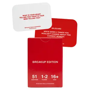 We're Not Really Strangers Breakup Edition - 51 Cards and Wildcards, Journal Prompts