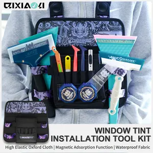 Qili Large Capacity Waterproof Magnetic Oxford Cloth Bag for Car Window Tint Wrapping Squeegee Tool Storage