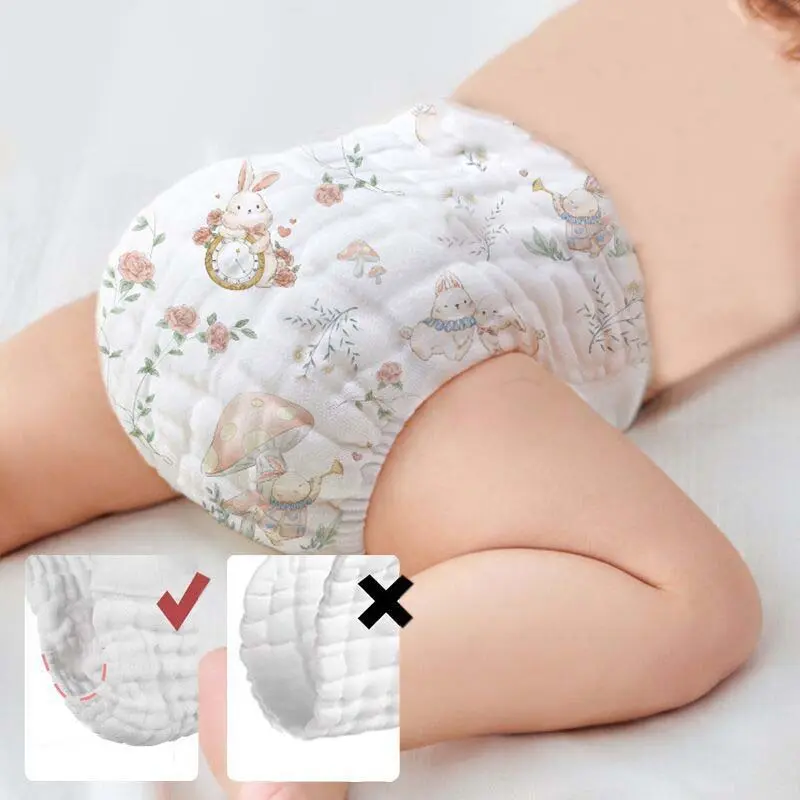 Soft Cotton Gauze Diaper Pants for Newborns, Solid Unisex Reusable Cloth Diapers, Washable and Highly Absorbent, Gauze Cloth, Prop 65 Safe, Unisex Packs, Non Toxic Diapers, Absorbent Cotton
